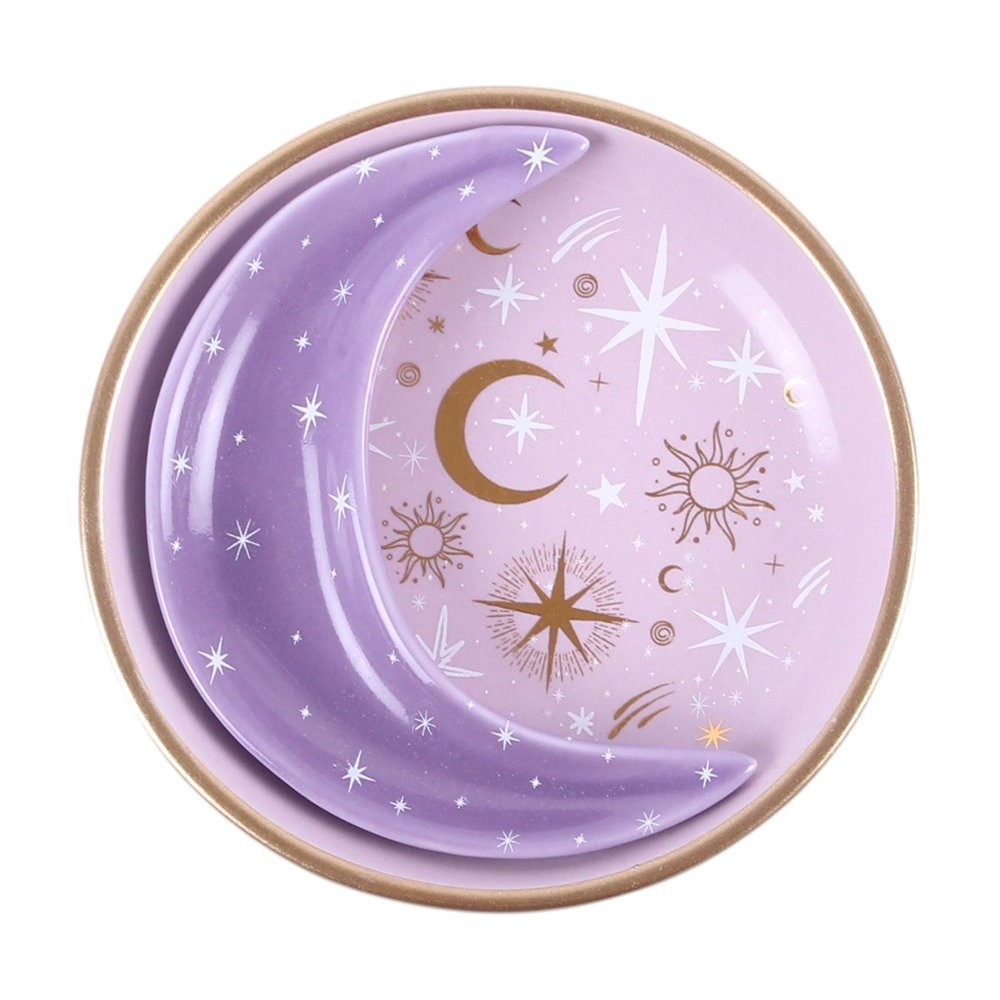Something Different - Purple Moon Stacking Trinket dish - Purple